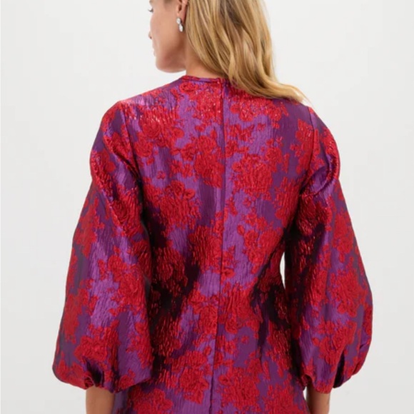 Tuckernuck & Hyacinth House Red & Purple Jacquard Mini Dress- NWT IN PACKAGING - Picture 3 of 3